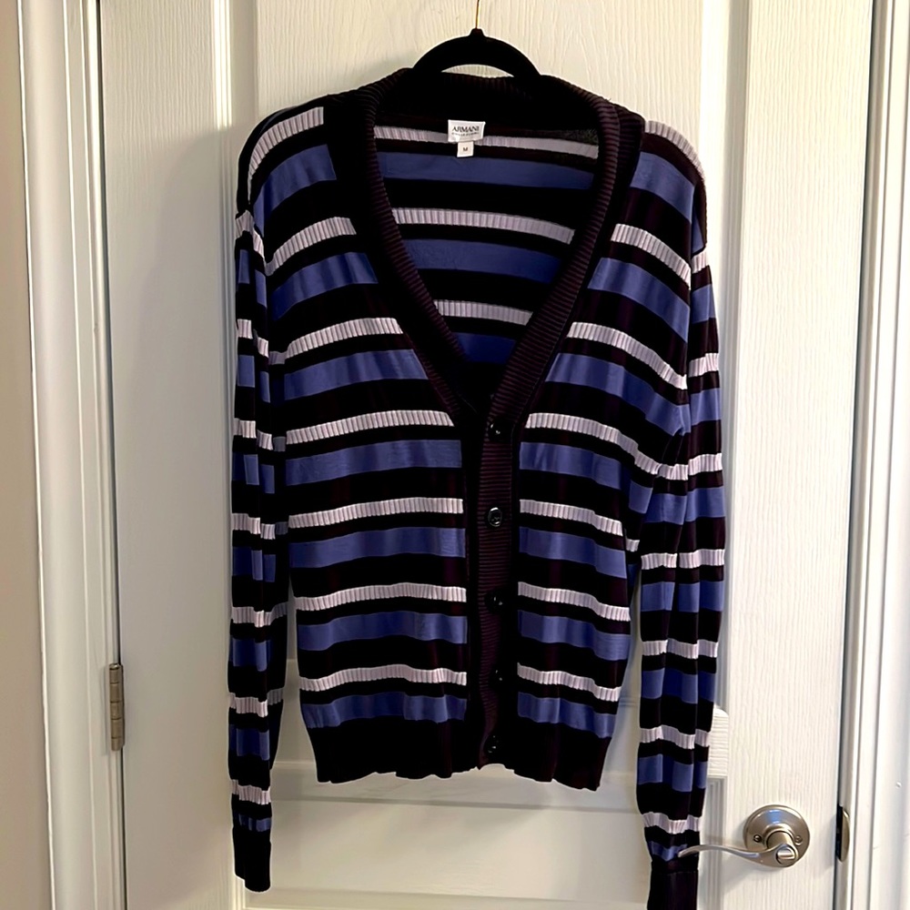 Armani Striped Cardigan Size M